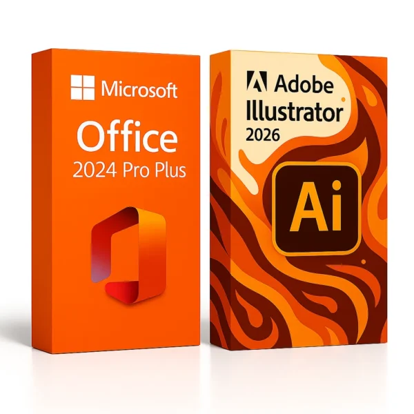 Office 2024 Pro Plus + Illustrator 2026 (para Windows)