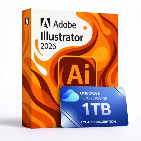 Illustrator 2026 con 1 TB OneDrive durante 1 año