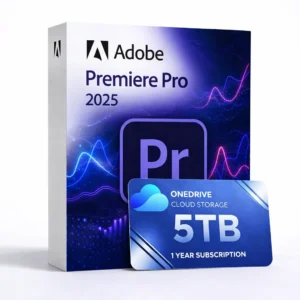 Premiere Pro 2025 con 5 TB OneDrive durante 1 año