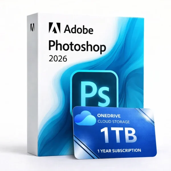 Photoshop 2026 con 1 TB OneDrive durante 1 año