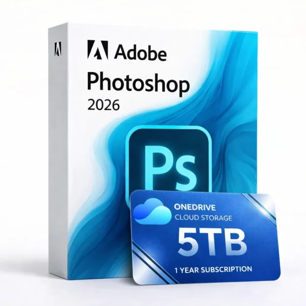 Photoshop 2026 con 5 TB OneDrive durante 1 año