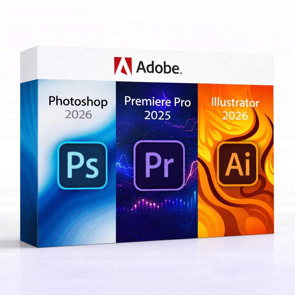 Photoshop 2026 + Premiere Pro 2025 + Illustrator 2026