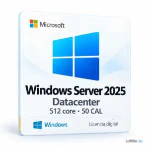 Microsoft Windows Server 2025 Datacenter– 512 core – 50 Device/User Cal - producto digital