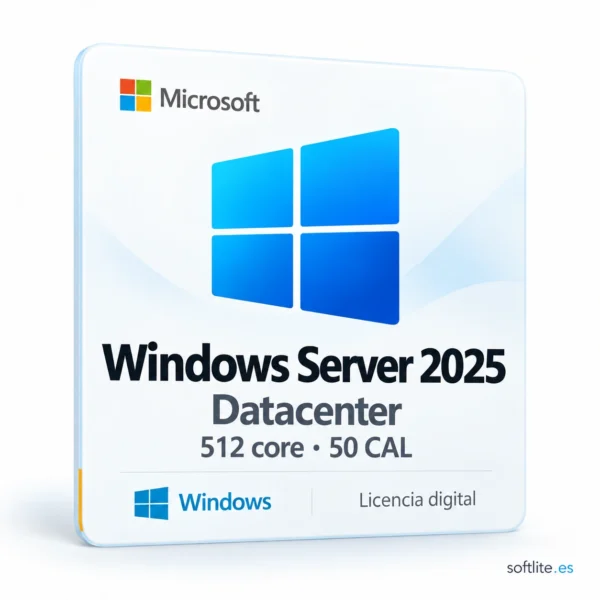 Microsoft Windows Server 2025 Datacenter– 512 core – 50 Device/User Cal Microsoft Windows Server 2025 Datacenter– 512 core – 50 Device/User Cal - producto digital