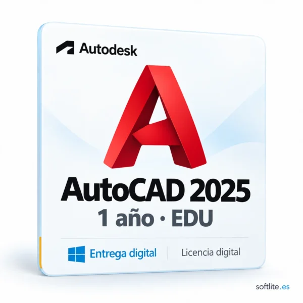 Autodesk AutoCAD 2025 — 1 año EDU Autodesk AutoCAD 2025 — 1 año EDU - producto digital