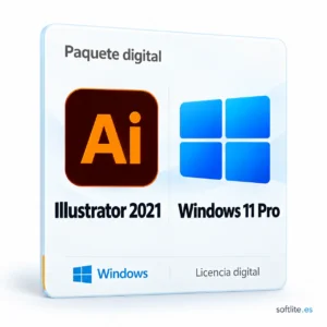 Windows 11 pro + Illustrator 2021 (para Windows) - producto digital