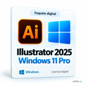 Windows 11 Pro + Illustrator 2025 (para Windows) - producto digital