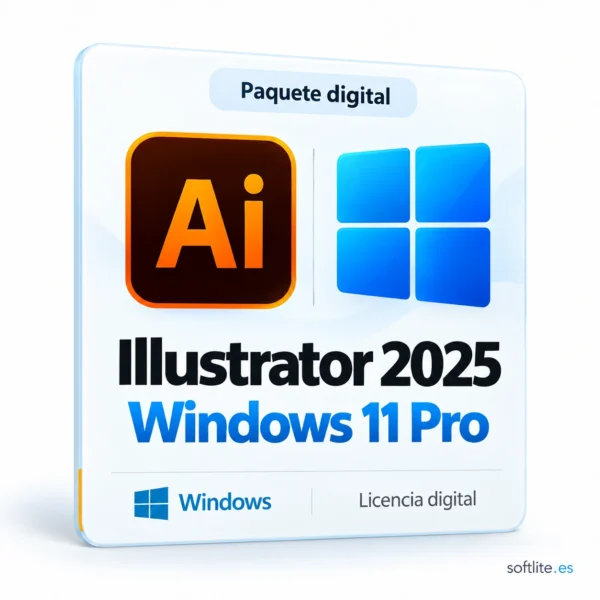 Windows 11 Pro + Illustrator 2025 (para Windows) Windows 11 Pro + Illustrator 2025 (para Windows) - producto digital