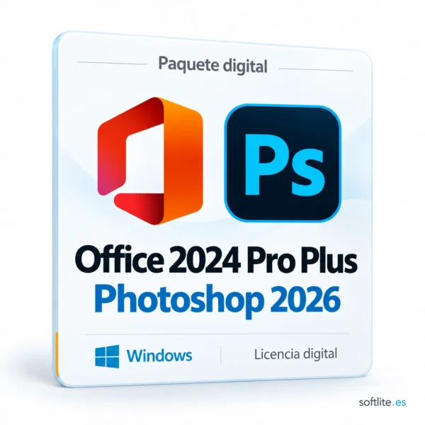 Office 2024 Pro Plus + Photoshop 2026 (para Windows) - producto digital
