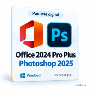 Office 2024 Pro Plus + Photoshop 2025 (para Windows) - producto digital