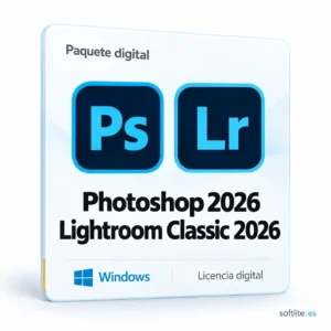 Photoshop 2026 + Lightroom 2026 (para Windows) - producto digital