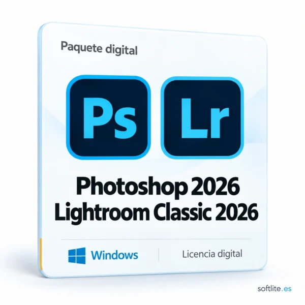 Photoshop 2026 + Lightroom 2026 (para Windows) - producto digital