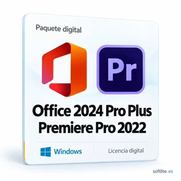 Office 2024 Pro Plus + Premiere Pro 2022 (Para Windows) Office 2024 Pro Plus + Premiere Pro 2022 (Para Windows) - producto digital