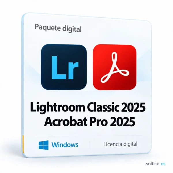 Lightroom Classic 2025 + Acrobat 2025 Pro (Para Windows) Lightroom Classic 2025 + Acrobat 2025 Pro (Para Windows) - producto digital