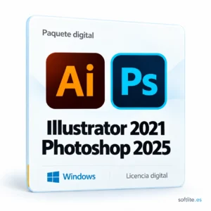 Illustrator 2021 + Photoshop 2025 (Para Windows) - producto digital