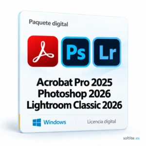 Acrobat 2025 + Photoshop 2026 + Lightroom Classic 2026 - producto digital