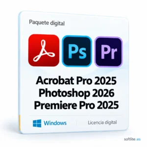 Acrobat 2025 + Photoshop 2026 + Premiere Pro 2025 - producto digital
