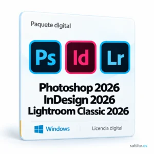 Photoshop 2026 + InDesign 2026 + Lightroom Classic 2026 - producto digital