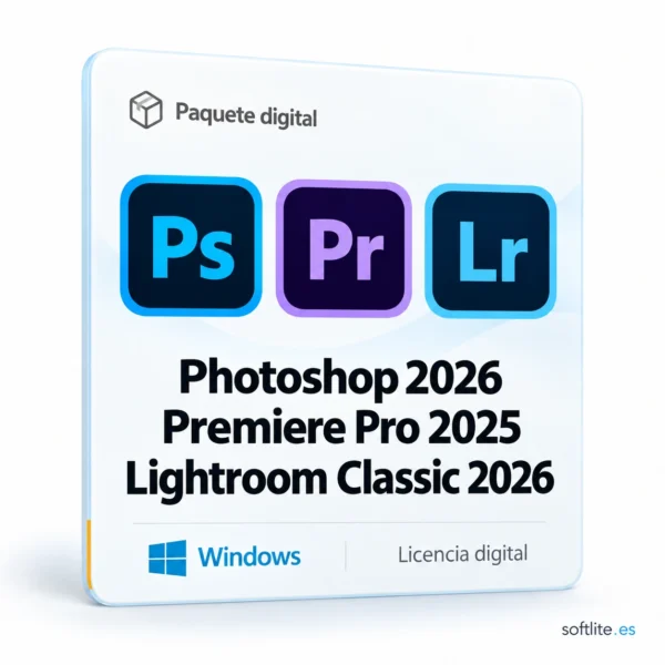 Photoshop 2026 + Premiere Pro 2025 + Lightroom Classic 2026 Photoshop 2026 + Premiere Pro 2025 + Lightroom Classic 2026 - producto digital