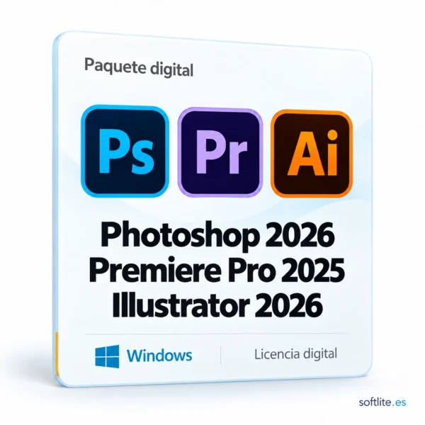 Illustrator 2026 + Photoshop 2026 + Premiere Pro 2025 - producto digital