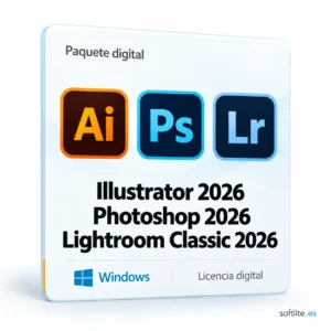 Illustrator 2026 + Photoshop 2026 + Lightroom Classic 2026 - producto digital