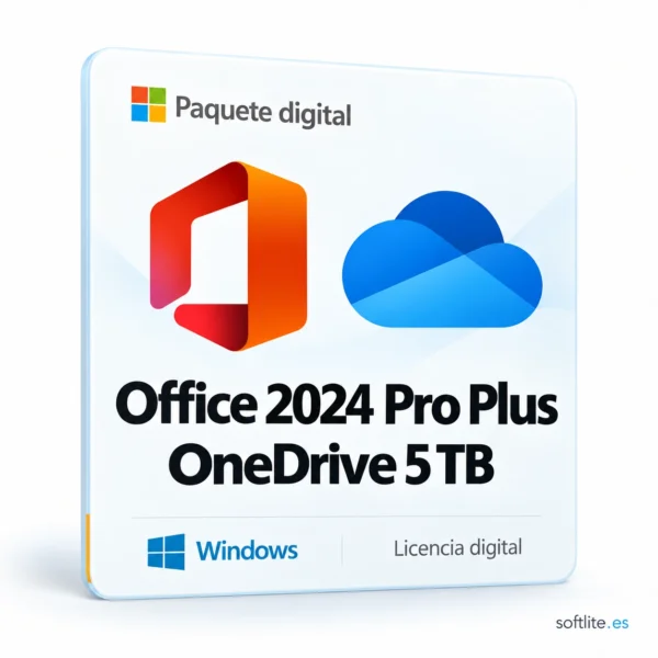 Office 2024 Professional Plus con 5 TB OneDrive de por vida Office 2024 Professional Plus con 5 TB OneDrive de por vida - producto digital