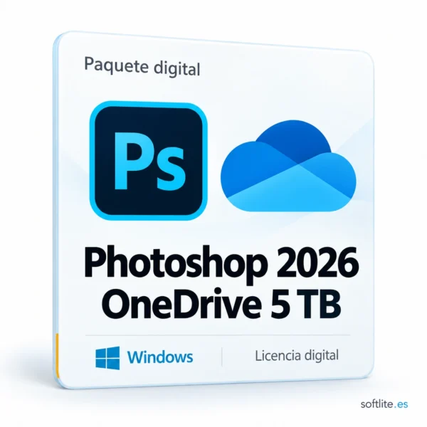 Photoshop 2026 con 5 TB OneDrive de por vida - producto digital