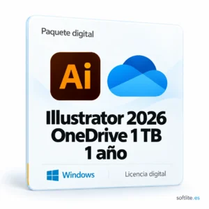 Illustrator 2026 con 1 TB OneDrive durante 1 año - producto digital