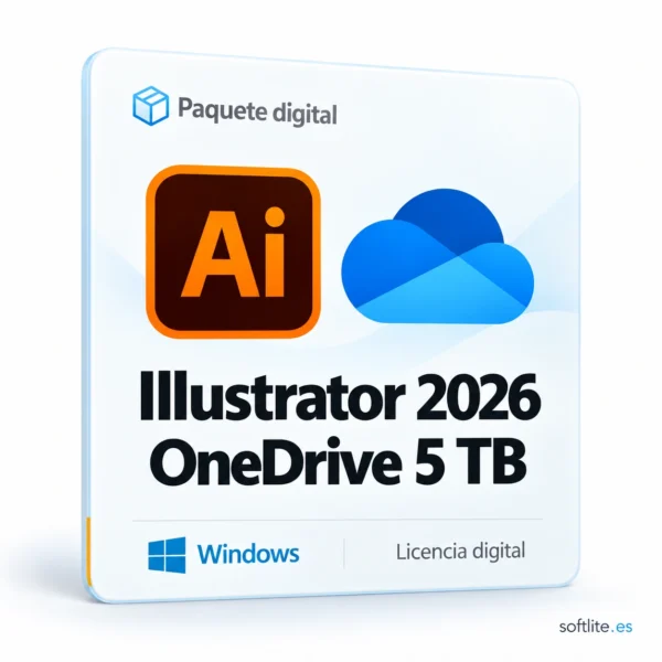 Illustrator 2026 con 5 TB OneDrive de por vida Illustrator 2026 con 5 TB OneDrive de por vida - producto digital