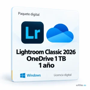 Lightroom Classic 2026 con 1 TB OneDrive durante 1 año - producto digital