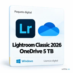 Lightroom Classic 2026 con 5 TB OneDrive de por vida - producto digital