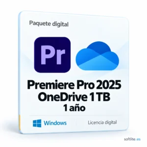 Premiere Pro 2025 con 1 TB OneDrive durante 1 año - producto digital