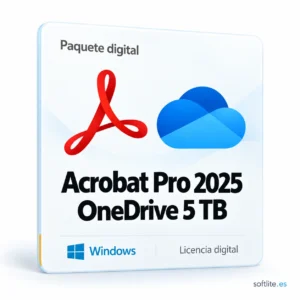 Acrobat 2025 con 5 TB OneDrive durante de la vida - producto digital