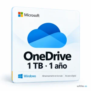 1 TB de almacenamiento en la nube OneDrive (suscripción de 1 año) - producto digital