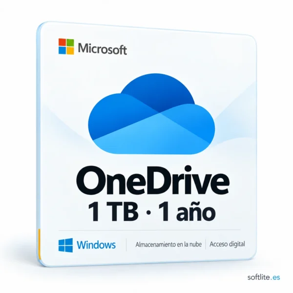 1 TB de almacenamiento en la nube OneDrive (suscripción de 1 año) 1 TB de almacenamiento en la nube OneDrive (suscripción de 1 año) - producto digital