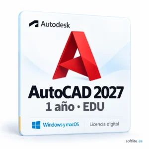 Autodesk AutoCAD 2027 — 1 año EDU | Windows y Mac - producto digital